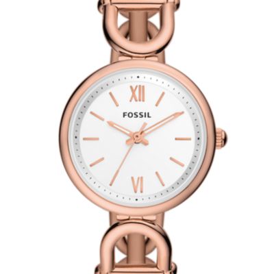 Carlie Three-Hand Pink LiteHide™ Leather Watch - ES5177 - Fossil