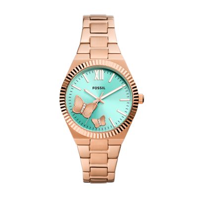 Fossil best sale rose gold