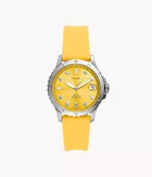 FB-01 Three-Hand Date Yellow Silicone Watch