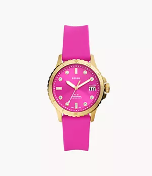 FB-01 Three-Hand Date Pink Silicone Watch