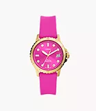FB-01 Three-Hand Date Pink Silicone Watch