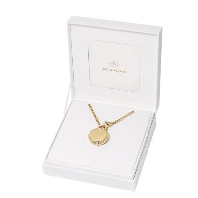 Jacqueline Three-Hand Gold-Tone Stainless Steel Watch Locket