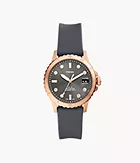 FB-01 Three-Hand Date Gray Silicone Watch