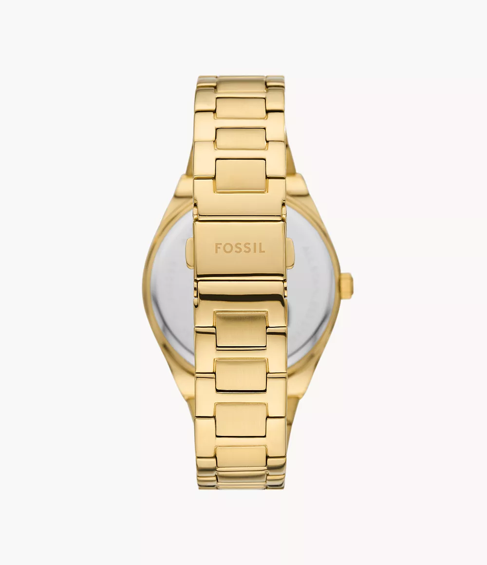 Scarlette Three-Hand Date Gold-Tone Stainless Steel Watch