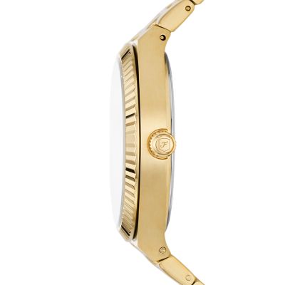 Scarlette Three-Hand Date Gold-Tone Stainless Steel Watch