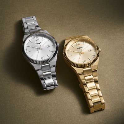 Scarlette Three-Hand Date Gold-Tone Stainless Steel Watch