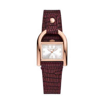 Harwell Three-Hand Red Lizard LiteHide™ Leather Watch