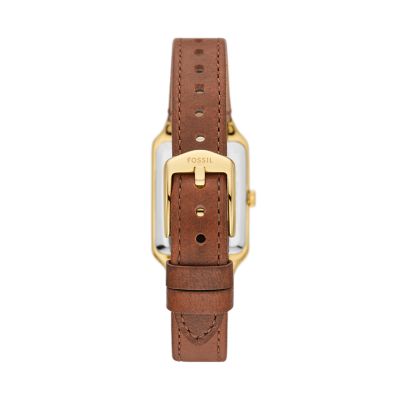 Raquel Three-Hand Date Medium Brown Leather Watch