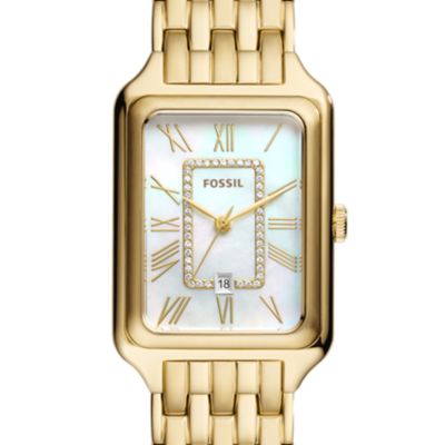 Raquel Three-Hand Date Gold-Tone Stainless Steel Watch