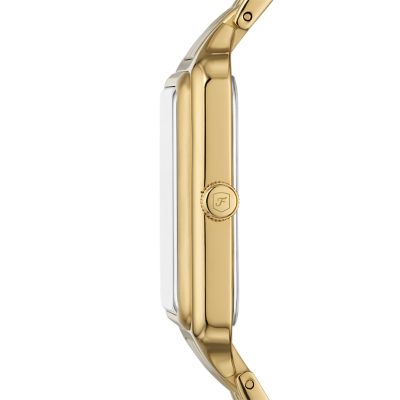 Raquel Three-Hand Date Gold-Tone Stainless Steel Watch