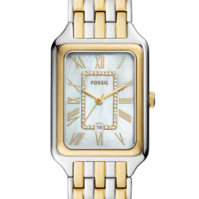 Raquel Three-Hand Date Two-Tone Stainless Steel Watch