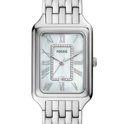 Raquel Three-Hand Date Stainless Steel Watch