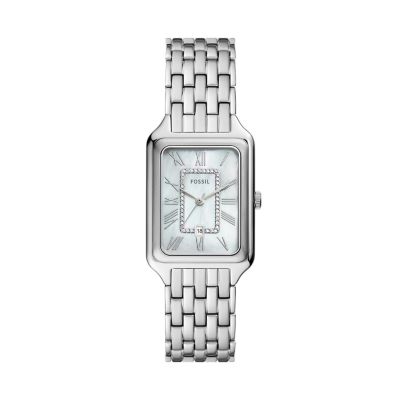 Raquel Three-Hand Date Stainless Steel Watch