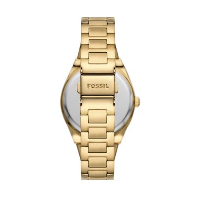 Scarlette Three-Hand Date Gold-Tone Stainless Steel Watch and