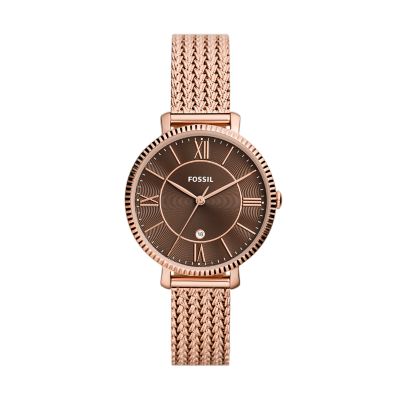 Fossil smartwatches jacqueline rose gold tone hybrid on sale watch