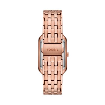 Raquel Three Hand Date Rose Gold Tone Stainless Steel Watch ES5323 Fossil