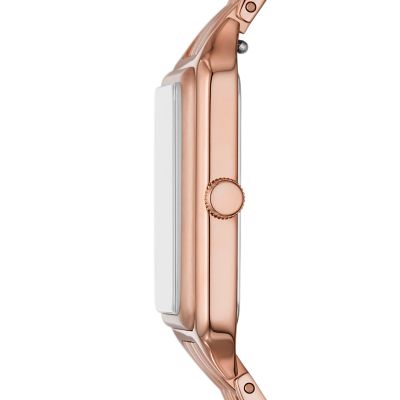 Raquel Three-Hand Date Rose Gold-Tone Stainless Steel Watch