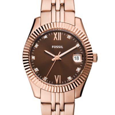 Fossil rose gold watches for womens on sale with price list