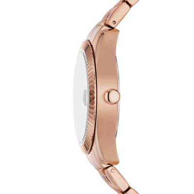 Scarlette Three-Hand Date Rose Gold-Tone Stainless Steel Watch