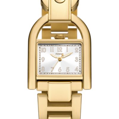 Reloj Harwell de acero inoxidable en tono dorado con tres agujas