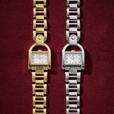 Harwell Three-Hand Gold-Tone Stainless Steel Watch - ES5327 - Fossil