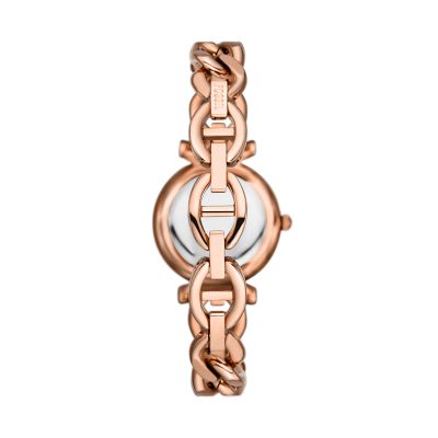 Carlie Three-Hand Rose Gold-Tone Stainless Steel Watch