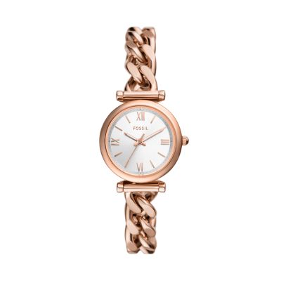 Orologio Carlie a tre sfere con bracciale in acciaio color oro rosa