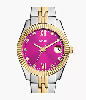 Scarlette Three-Hand Date Two-Tone Stainless Steel Watch