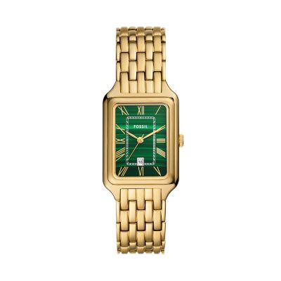 Raquel Three-Hand Date Gold-Tone Stainless Steel Watch