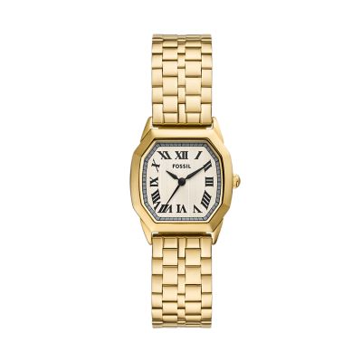 Harlow Three Hand Gold Tone Stainless Steel Watch ES5361 Fossil