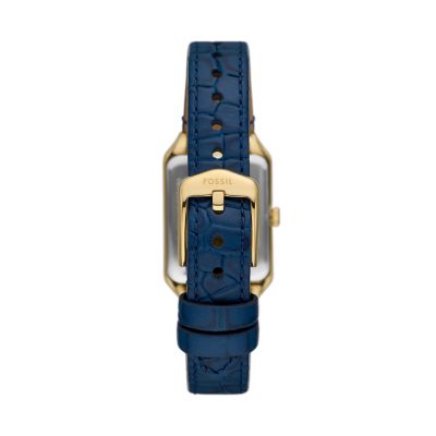 Raquel Three-Hand Date Navy Croco LiteHide™ Leather Watch