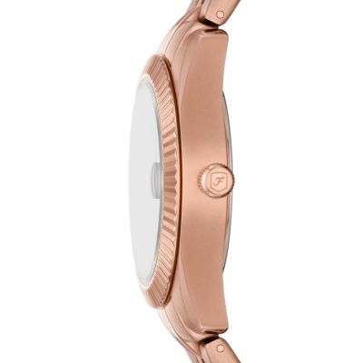 Scarlette Three-Hand Date Rose Gold-Tone Stainless Steel Watch