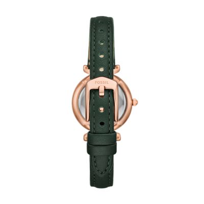 Carlie Three-Hand Green LiteHide™ Leather Watch