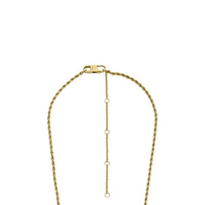 Harwell Three-Hand Gold-Tone Stainless Steel Watch Necklace