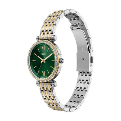 Carlie Mini Three-Hand Two-Tone Stainless Steel Watch