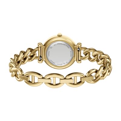 Carlie Three-Hand Gold-Tone Stainless Steel Watch