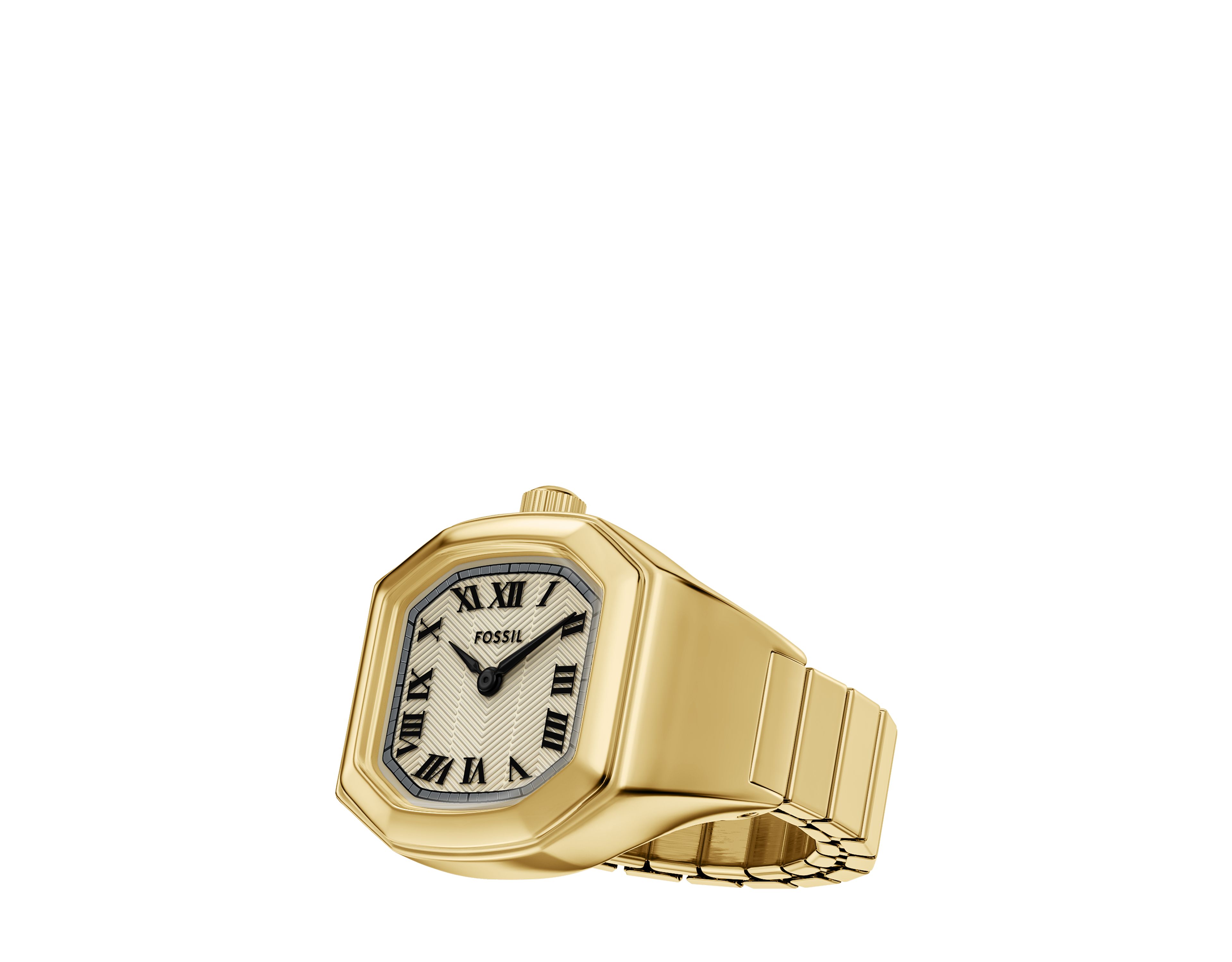 Harlow Watch Ring 17mm Two-Hand Gold-Tone Stainless Steel