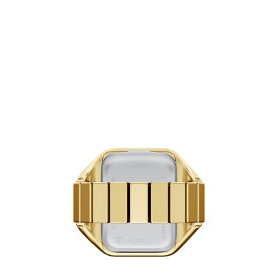 Raquel Watch Ring Two-Hand Gold-Tone Stainless Steel Watch