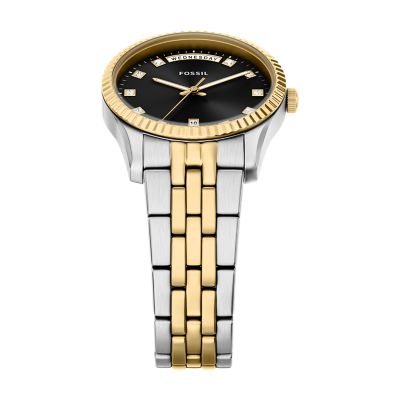 Scarlette Three-Hand Day-Date Two-Tone Stainless Steel Watch  display picture 3