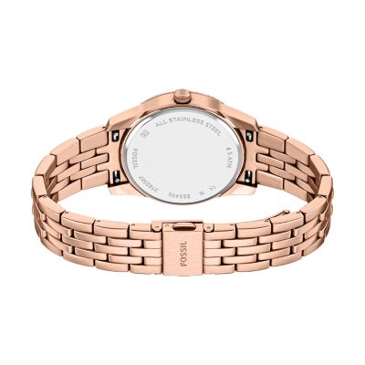 Fossil Scarlette Rose-Gold Tone Watch Scarlette Three-Hand Day-Date Rose Gold-Tone Stainless Steel  main image 2