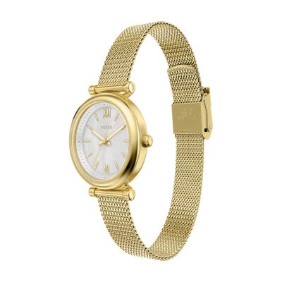 Carlie Mini Three-Hand Gold-Tone Stainless Steel Watch - ES5462