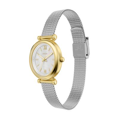 Carlie Mini Three-Hand Stainless Steel Watch