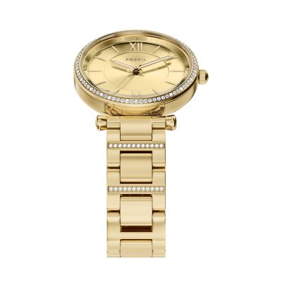 Carlie Three-Hand Gold-Tone Stainless Steel Watch