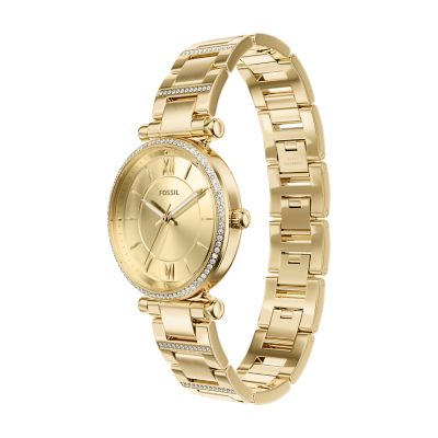 Carlie Three-Hand Gold-Tone Stainless Steel Watch - ES5465  display picture 2