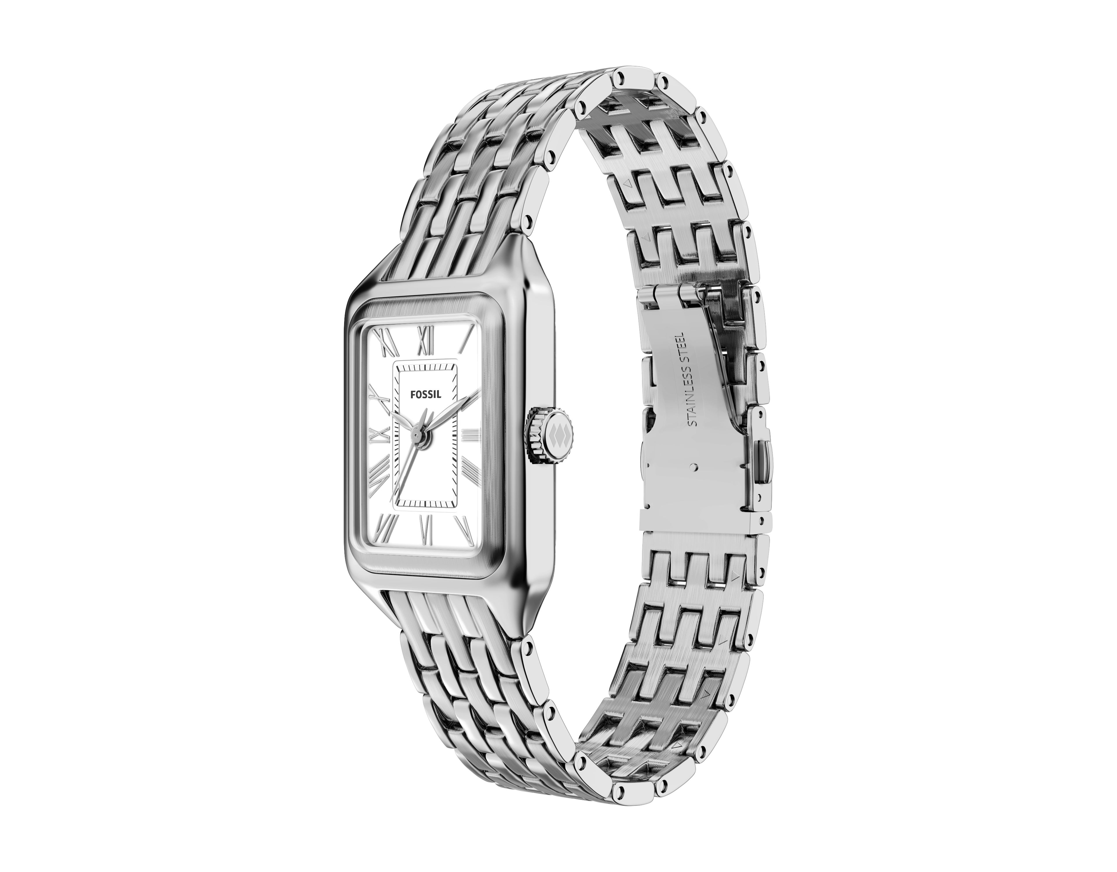 Raquel Mini 18mm Three-Hand Stainless Steel Watch