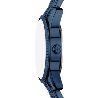 Scarlette Three-Hand Navy Stainless Steel Watch
