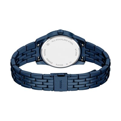 Scarlette Three-Hand Navy Stainless Steel Watch