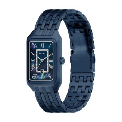 Raquel Three-Hand Navy Stainless Steel Watch