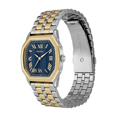 Harlow Three-Hand Two-Tone Stainless Steel Watch
