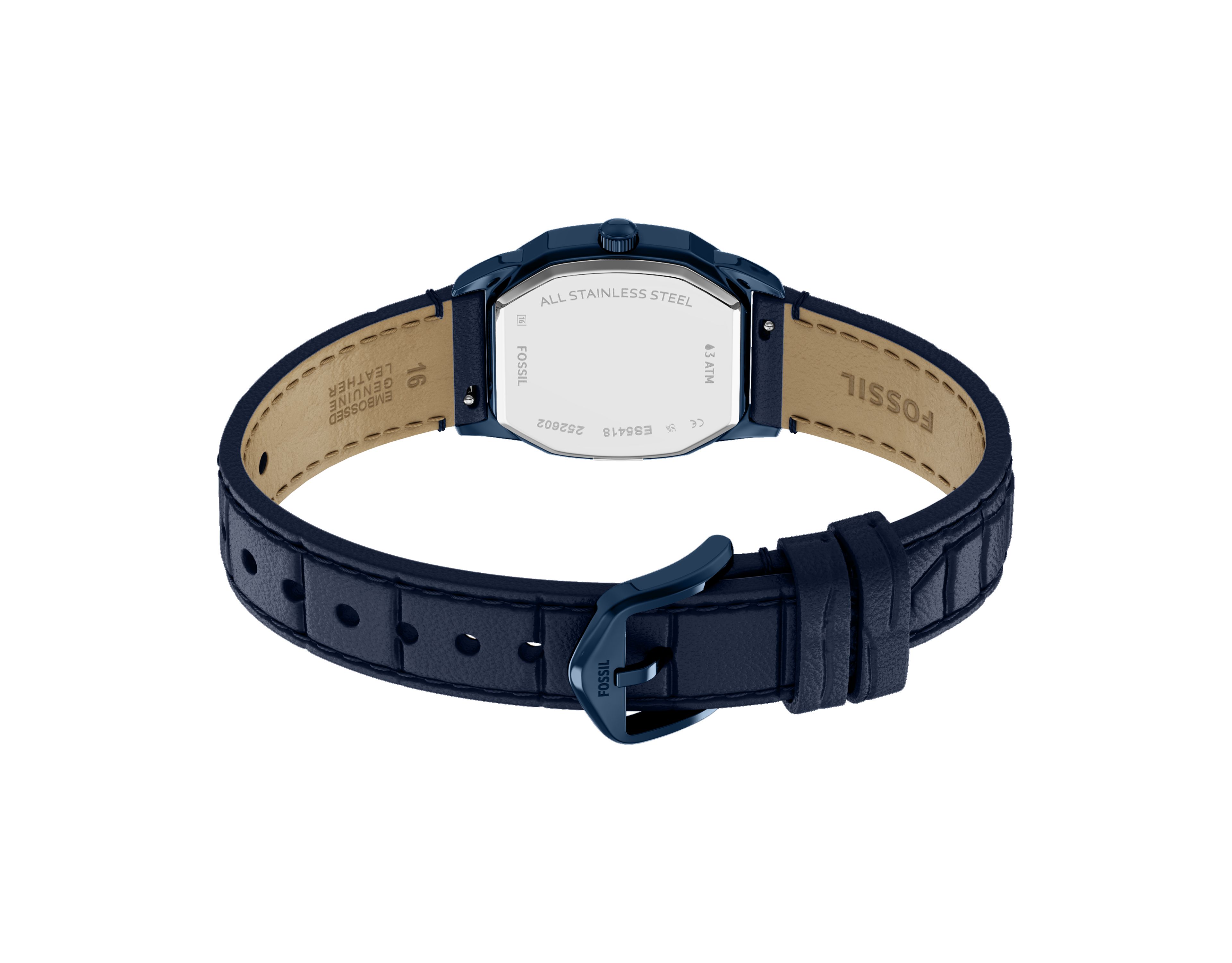 Harlow 27mm Three-Hand Navy Leather Watch